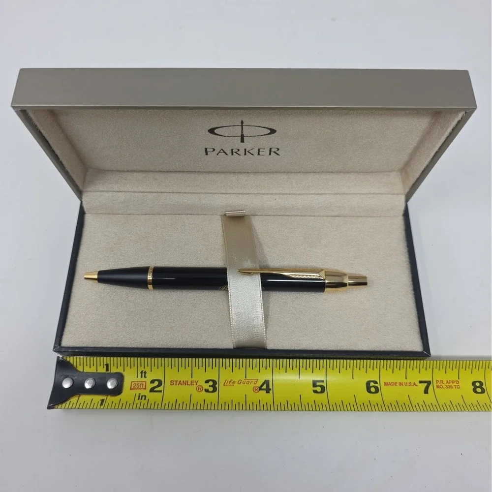 Parker Black Lacquer Gold Trim Ballpoint Pen w/ Box – Custom Baehre Real Estate